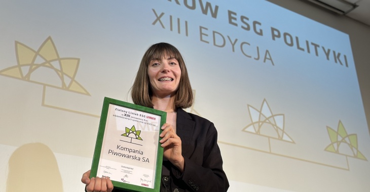 Kompania Piwowarska zdobywa Zielony Listek ESG