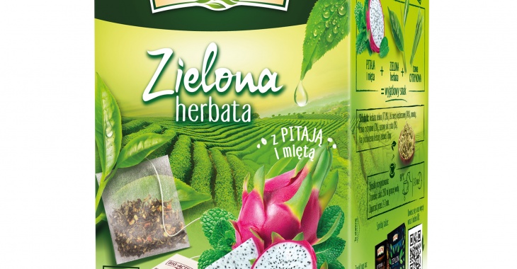 Egzotycznie orzeźwiająca nowość! Herbata zielona Big-Active z pitają i miętą