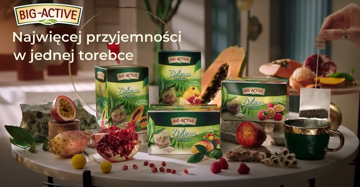 Najwięcej przyjemności w jednej torebce Kampania herbat zielonych Big-Active