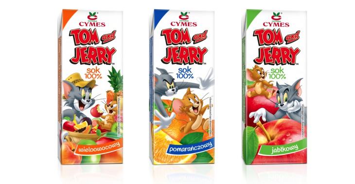 Victoria cymes wprowadza na rynek soki 100% dla dzieci na licencji Tom i Jerry