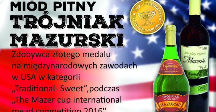 Polski miód pitny zdobył złoty medal na konkursie The Mazer Cup International