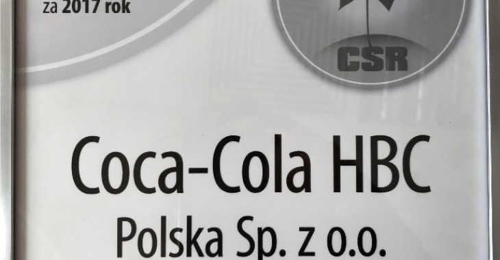 Coca-Cola HBC Polska z Listkiem CSR Polityki i wyróżnieniem