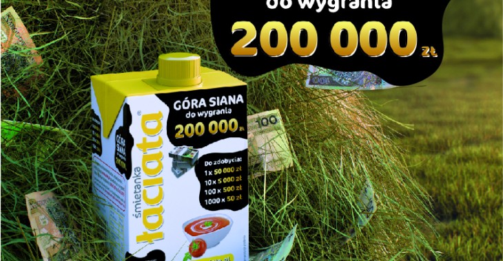 Góra siana do wygrania ze śmietanką Łaciatą